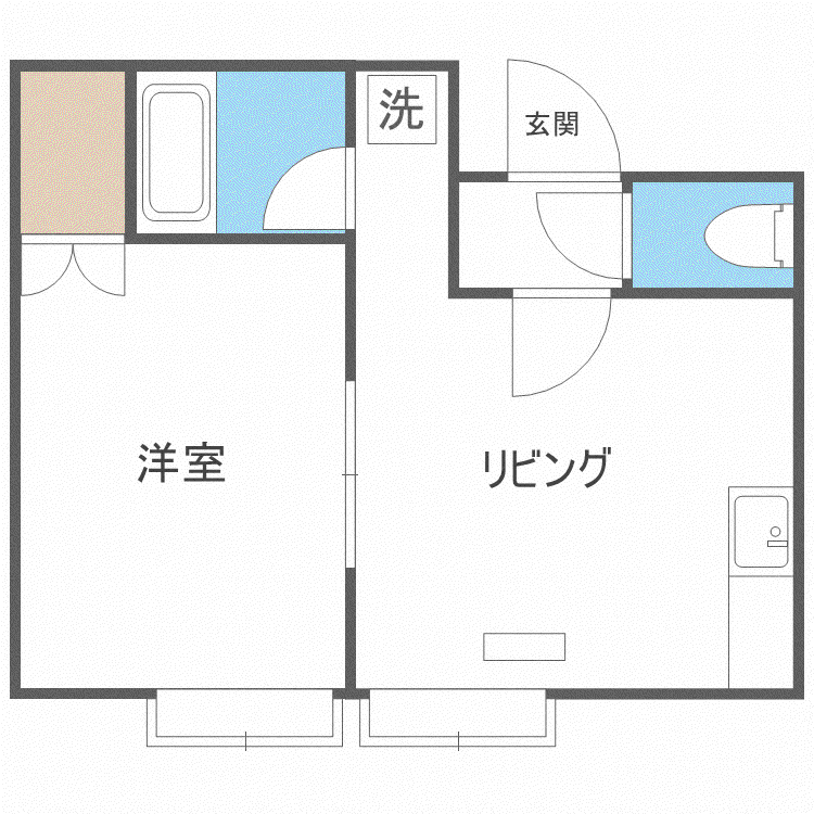 第32森宅建マンション(1LDK/3階)の間取り写真
