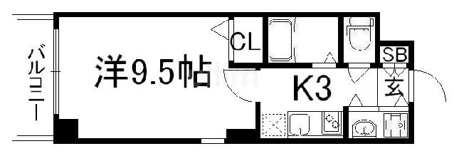 京都ステーションコート(1K/7階)の間取り写真