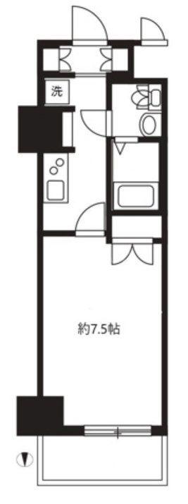 ステラ平塚(1K/6階)の間取り写真