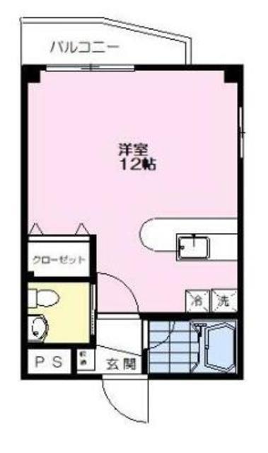 マーレ生田(ワンルーム/4階)の間取り写真