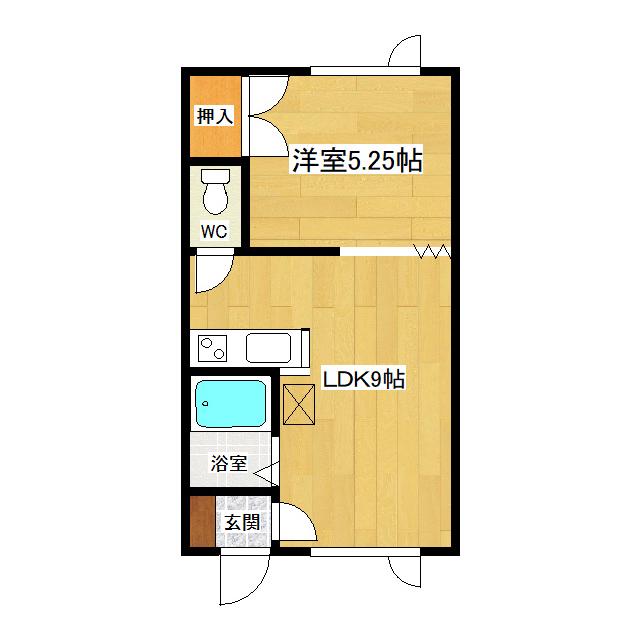 モアクレスト(1LDK/2階)の間取り写真