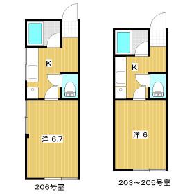 コーポせんれい(1K/2階)の間取り写真