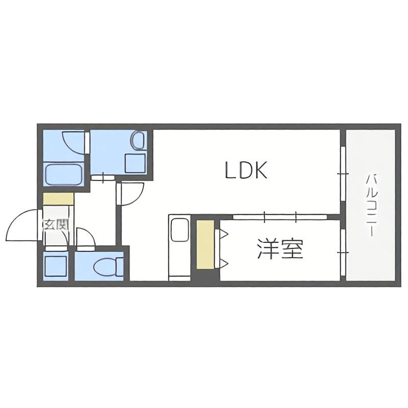 アルファタワー札幌南4条(1LDK/10階)の間取り写真