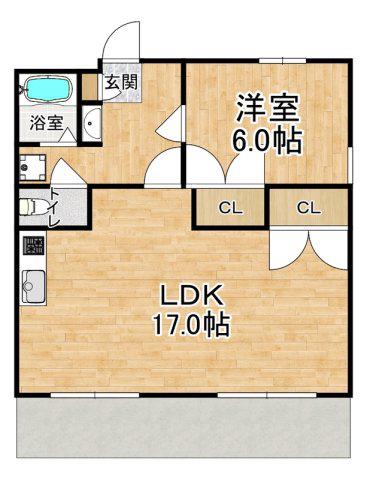 ヴィ フォレストI(1LDK/1階)の間取り写真