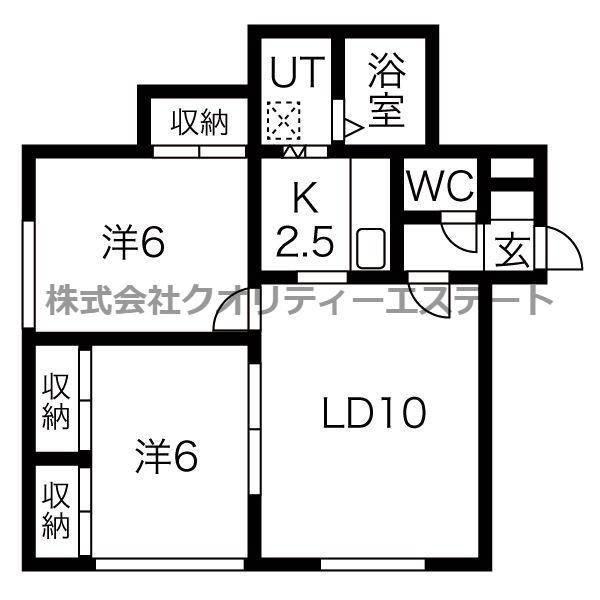 ルミエールシャンテ(2LDK/1階)の間取り写真