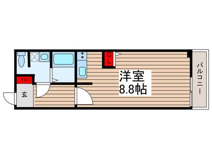 SKY HILL(ワンルーム/1階)の間取り写真