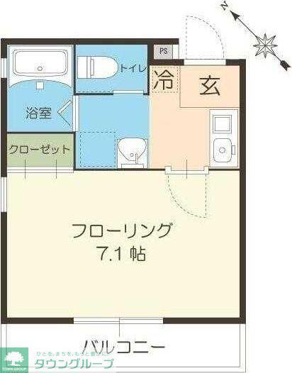RERA(1K/3階)の間取り写真