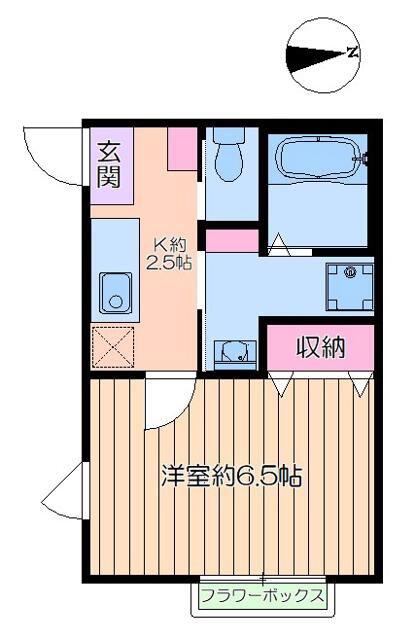 CASATAKEYA(1K/2階)の間取り写真