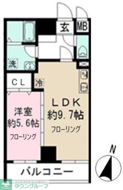 ミリアビタNO.33(1LDK/7階)の間取り写真