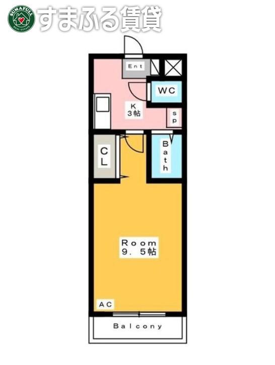 A・CITY明治本町(1K/4階)の間取り写真