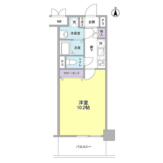 クレール矢沢(1K/3階)の間取り写真