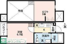 リアンM(1K/1階)の間取り写真