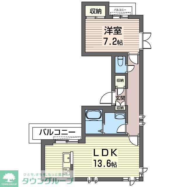 CACHETTE南青山(1LDK/3階)の間取り写真
