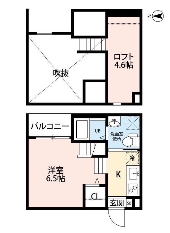 ラフィーネ(1SK/1階)の間取り写真