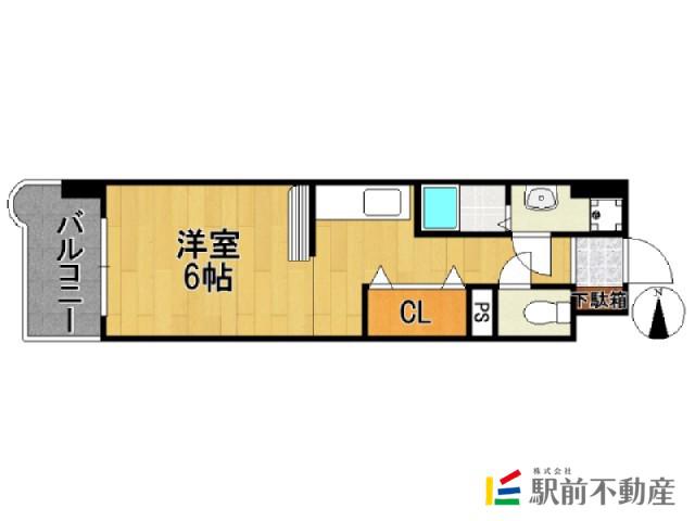 CAVANA天神(1K/12階)の間取り写真
