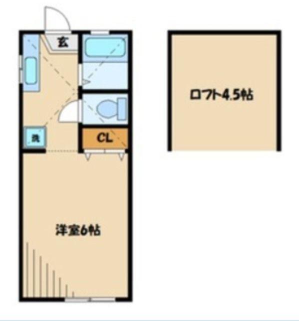 ハイツオーキッド(1K/1階)の間取り写真