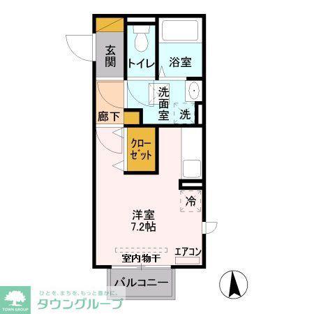マナーハウス.T(ワンルーム/1階)の間取り写真
