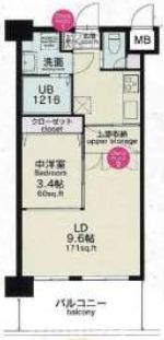 NO82 EMPRESS(1LDK/8階)の間取り写真