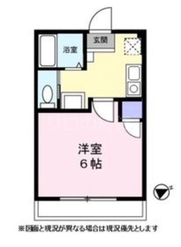 フルリール鶴見(1K/2階)の間取り写真