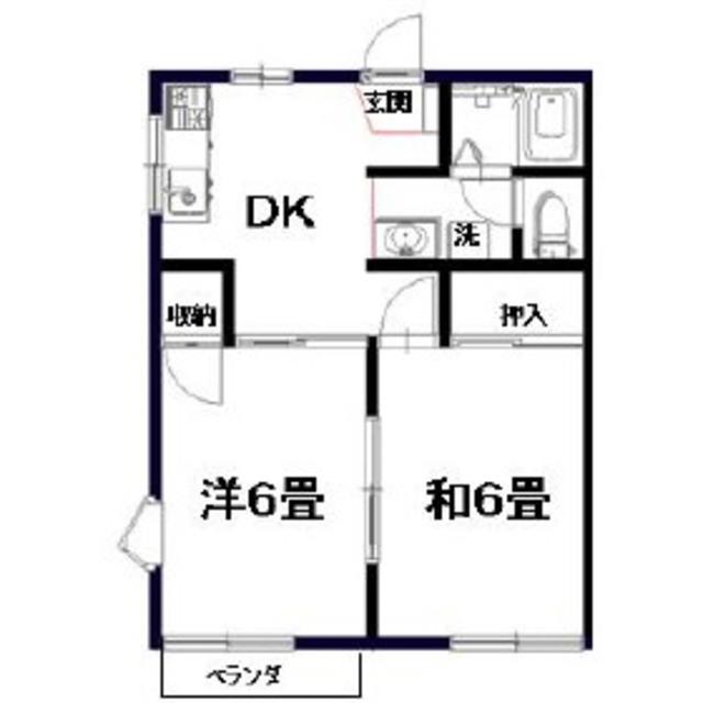 ル・モンド田無(2DK/2階)の間取り写真