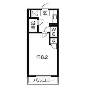 エスパシオ大野木(1K/4階)の間取り写真