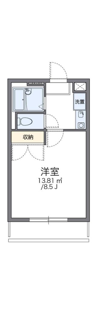 レオパレスHIRATAPARTII(1K/1階)の間取り写真