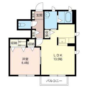 アーバンライフB(1LDK/1階)の間取り写真