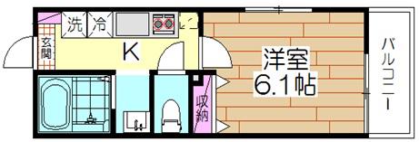 ブランカ(1K/1階)の間取り写真