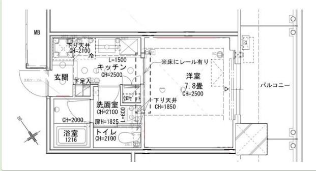 BRILLIA TOWER 浜離宮 ブリリアタワー浜離宮(1K/13階)の間取り写真