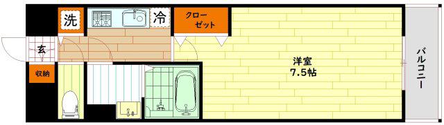 LA DOUCEUR都島高倉町(1K/9階)の間取り写真