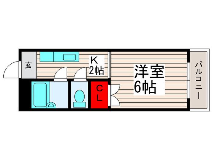 ダイワ第2ビル(1K/2階)の間取り写真