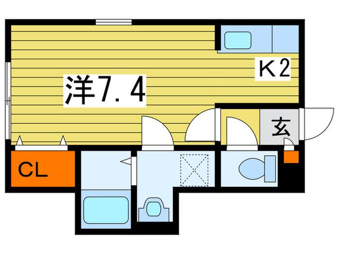 ピラ9-11(1K/3階)の間取り写真