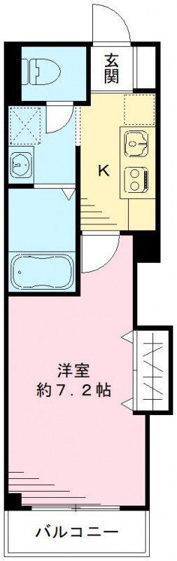 みおつくし春日出(1K/3階)の間取り写真