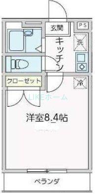 パークハイム(1K/1階)の間取り写真