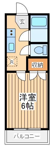 ハイム藤(1K/1階)の間取り写真