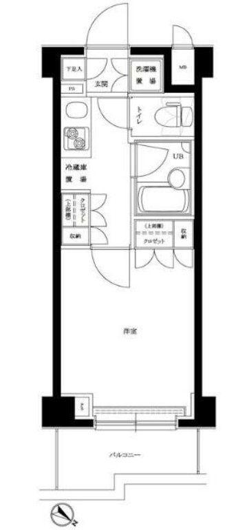 ルーブル目黒不動前(1K/5階)の間取り写真