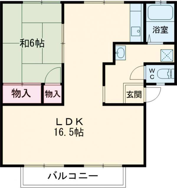サンライフファミリー(1LDK/2階)の間取り写真