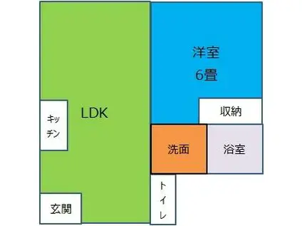カリテプリ(1LDK/3階)の間取り写真