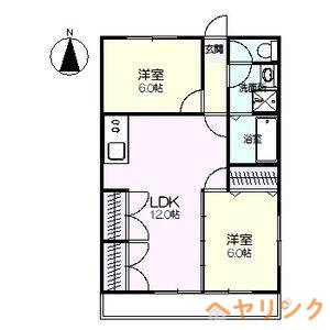 第二エトワール(2LDK/4階)の間取り写真