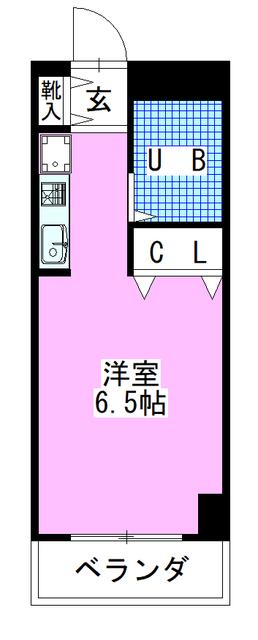 PLENDY 西船橋(ワンルーム/2階)の間取り写真
