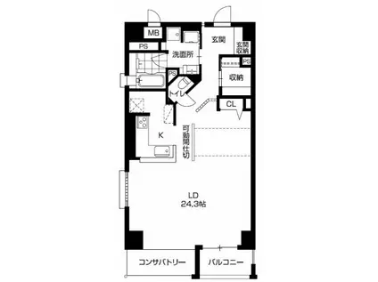 GRANMAST鶴舞(ワンルーム/4階)の間取り写真