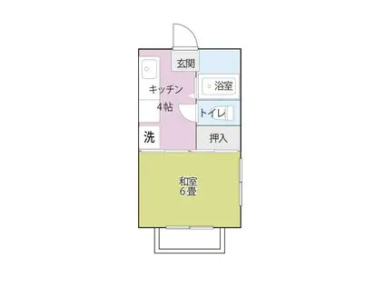 ホワイトビラ金井C(1K/1階)の間取り写真