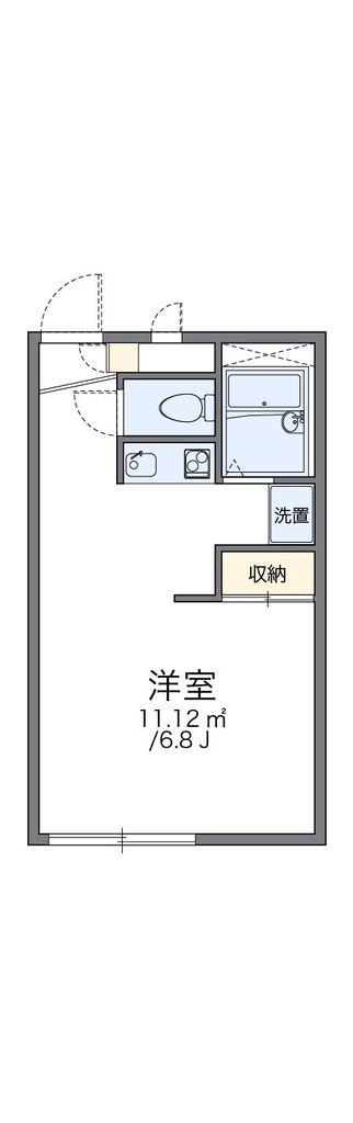 レオパレスOGURA(1K/1階)の間取り写真