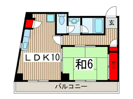 シュペリュール(1LDK/5階)の間取り写真