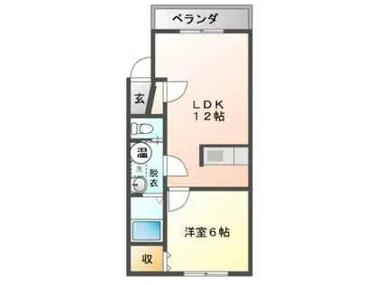 Mハイツ寿7(1LDK/1階)の間取り写真