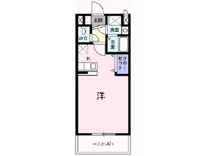 アーデント・インプレスA・B  (ワンルーム/3階)の間取り写真