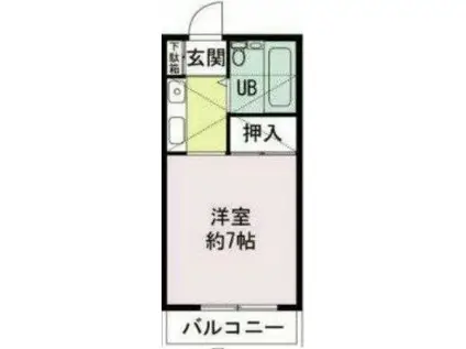 ハートランド長津田(ワンルーム/2階)の間取り写真