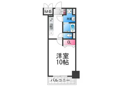 TKアンバーフロント中百舌鳥(1K/3階)の間取り写真