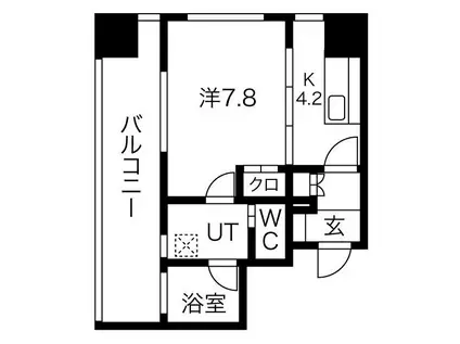 さくらHILLS NAGOYA ウエスト(1K/5階)の間取り写真