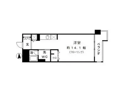 レジディア東桜II(ワンルーム/10階)の間取り写真